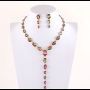 New Crystal Marquise Rhinestone Necklace